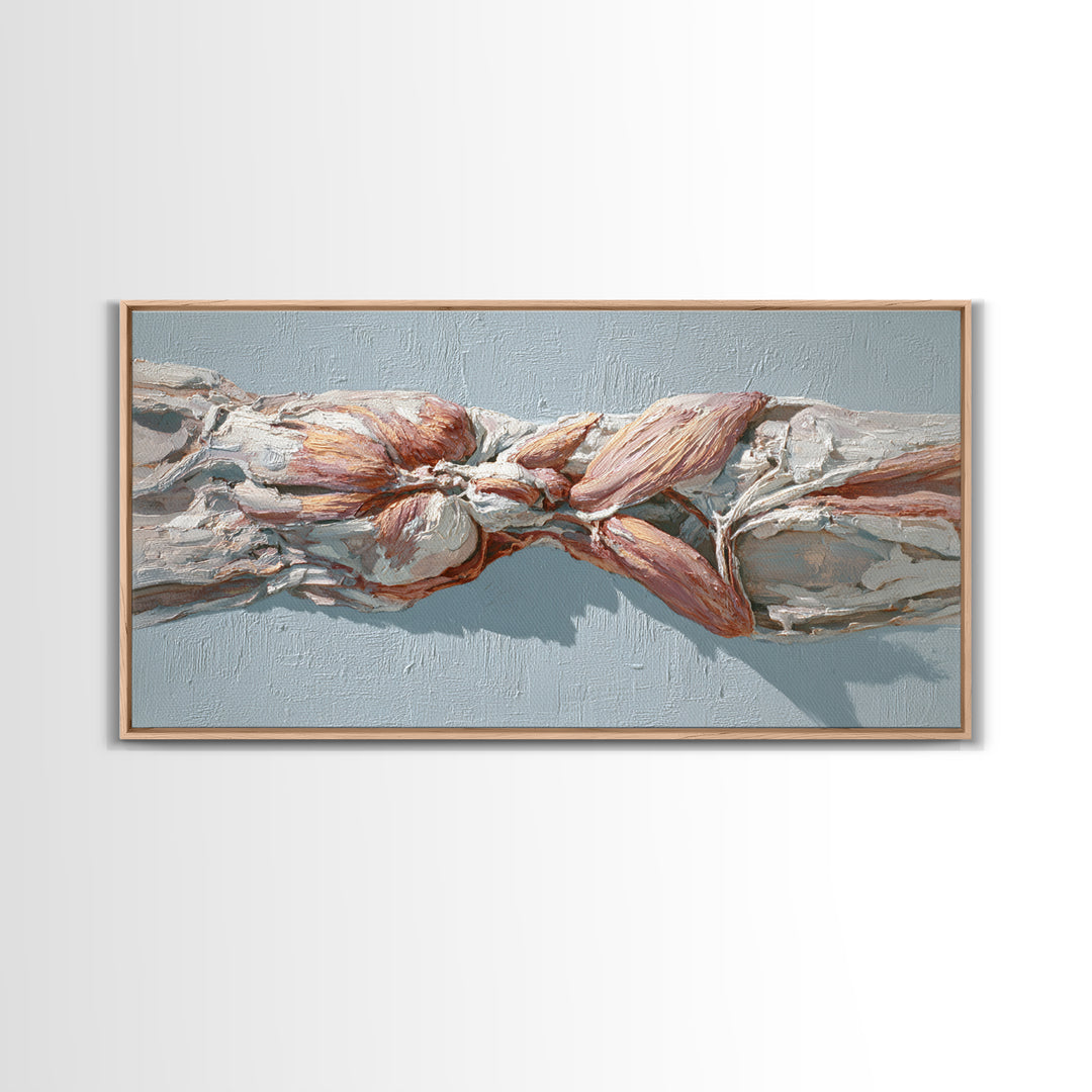 Anatomical Muscle Study Canvas Print, Fitness Studio Art, Art Print, Gym Decor, Oil Painting, Motion, Motivational Poster, FSA-2x1-53
