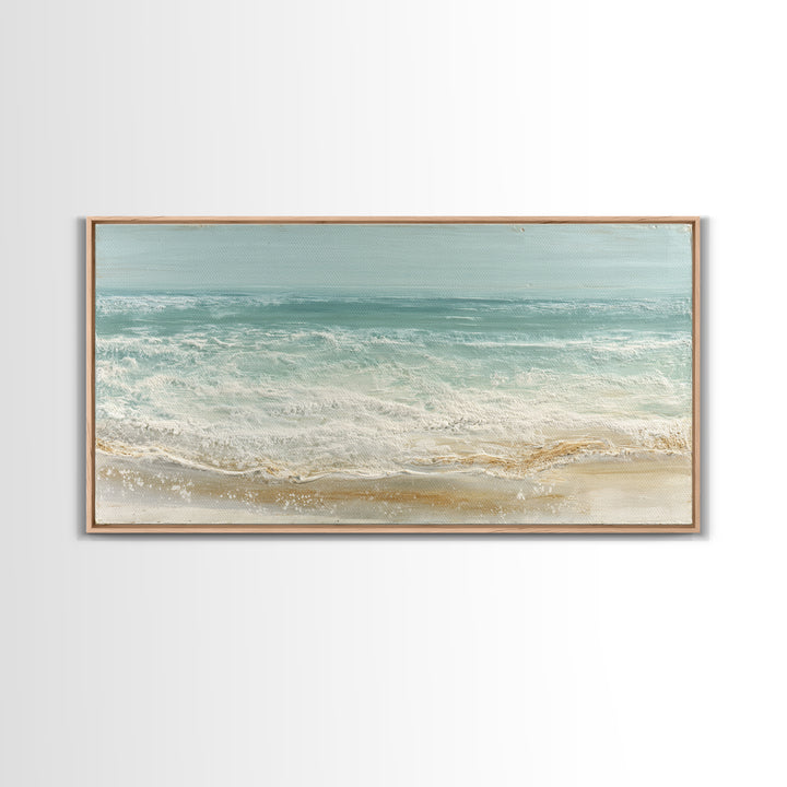 Tropical Trail Hike Landscape for Wellness Mood Framed Canvas Print, Fitness Studio Art, Boho Decor, Gym Decor, Motion, FSA-2x1-65