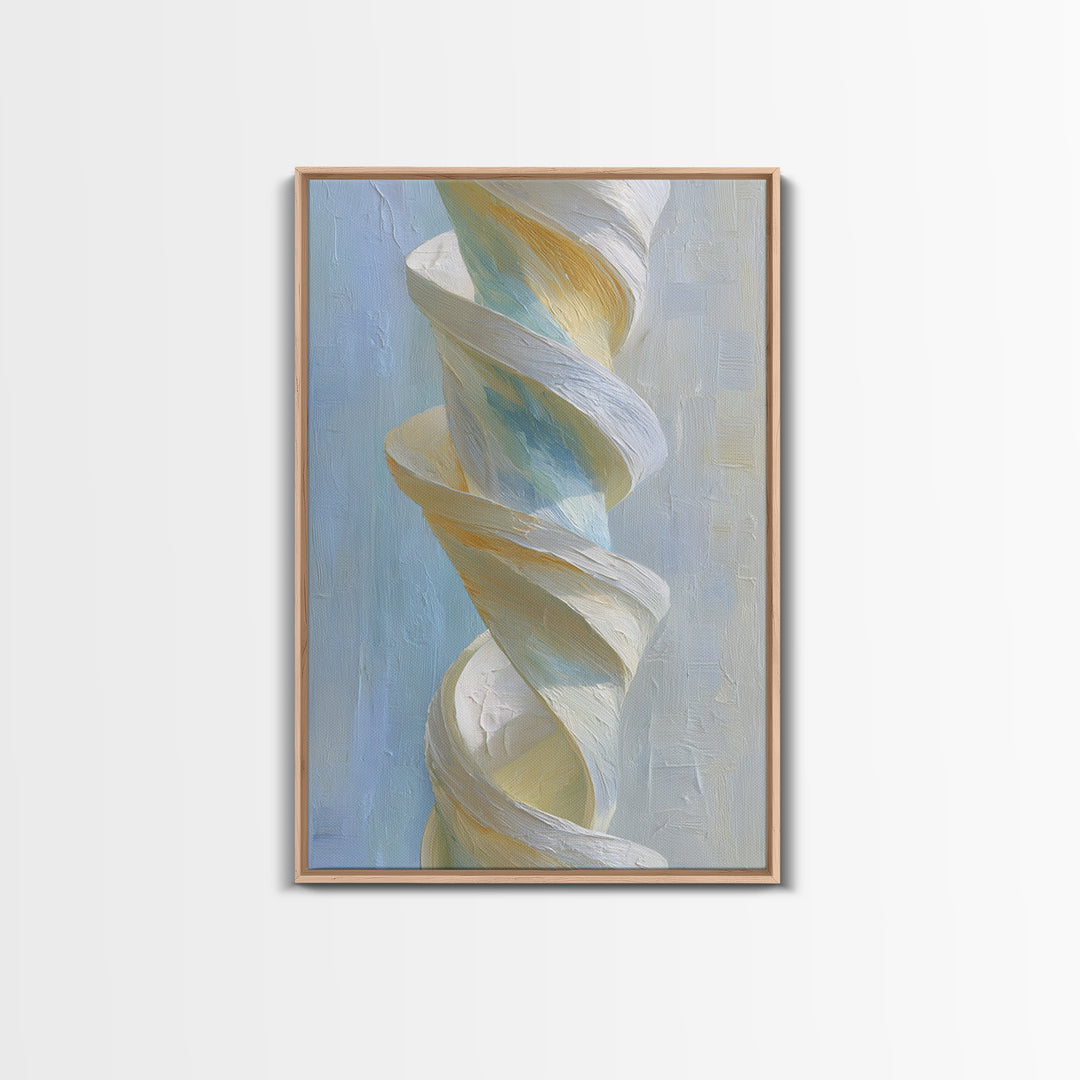 Gymnast Ribbon Forming a Spiral Composition Canvas Print, Fitness Studio Art, Yoga Wall Art, Gym Decor, Fine Art, Motion, FSA-2x3-31