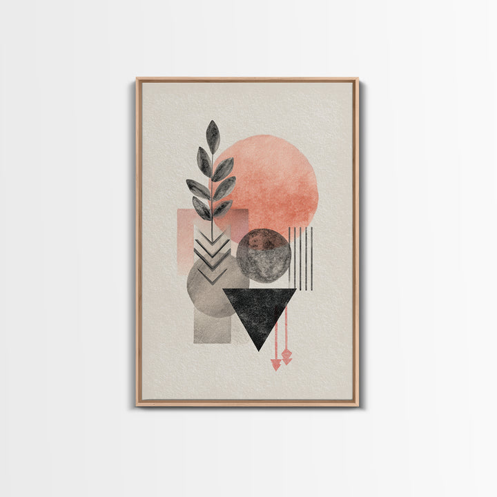 Minimal Motivational Symbol Using Arrows and Shapes Canvas Print, Fitness Studio Art, Fine Art Print, Gym Decor, Motion, FSA-2x3-45