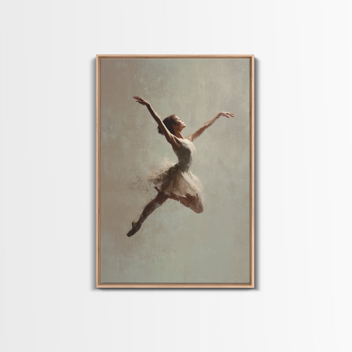 Dancer Leap with Painterly Energy Canvas Print, Fitness Studio Art, Home Gym Wall Art, Gym Decor, Fine Art, Motion, Art Print, FSA-2x3-67