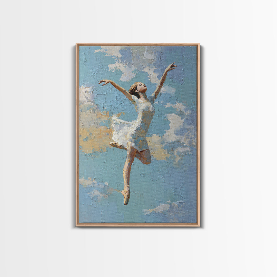 Dancer Leap with Painterly Energy Canvas Print, Fitness Studio Art, Luxury Decor, Gym Decor, Fine Art, Motion, Modern Wall Art, FSA-2x3-91