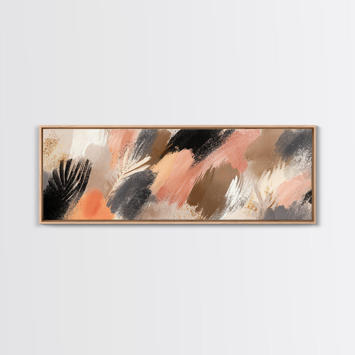 Yoga Warrior Pose Framed Canvas Print, Fitness Studio Art, Motivational Canvas, Gym Decor, Oil Painting, Motion, FSA-3x1-23