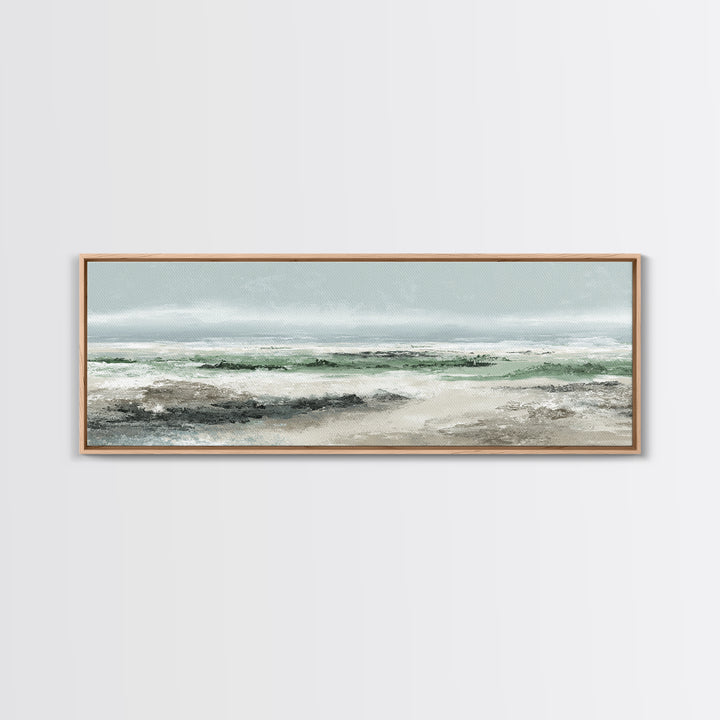 Tropical Trail Hike Landscape for Wellness Mood Canvas Print, Fitness Studio Art, Digital Art Print, Gym Decor, Motion, FSA-3x1-61