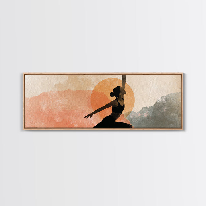 Female Athlete Stretching Framed Canvas Print, Fitness Studio Art, Wall Art, Gym Decor, Abstract Art, Motion, Motivation Poster, FSA-3x1-67