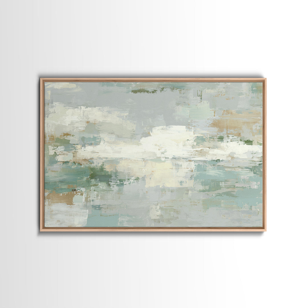 Dancer Leap with Painterly Energy Framed Canvas Print, Fitness Studio Art, Neutral Decor, Gym Decor, Fine Art, Motion, FSA-3x2-15