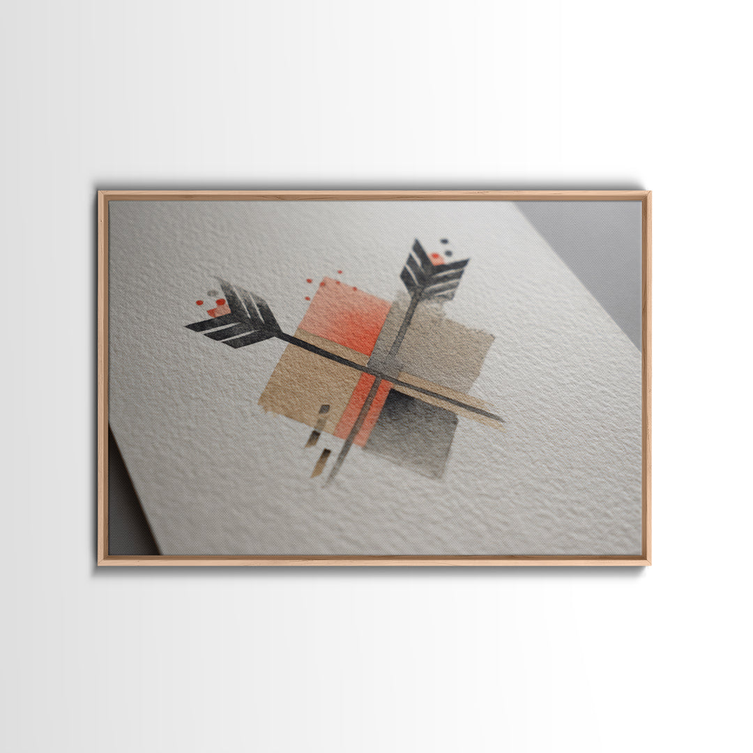 Minimal Motivational Symbol Using Arrows and Shapes Canvas Print, Fitness Studio Art, Printable Wall Art, Gym Decor, Motion, FSA-3x2-17