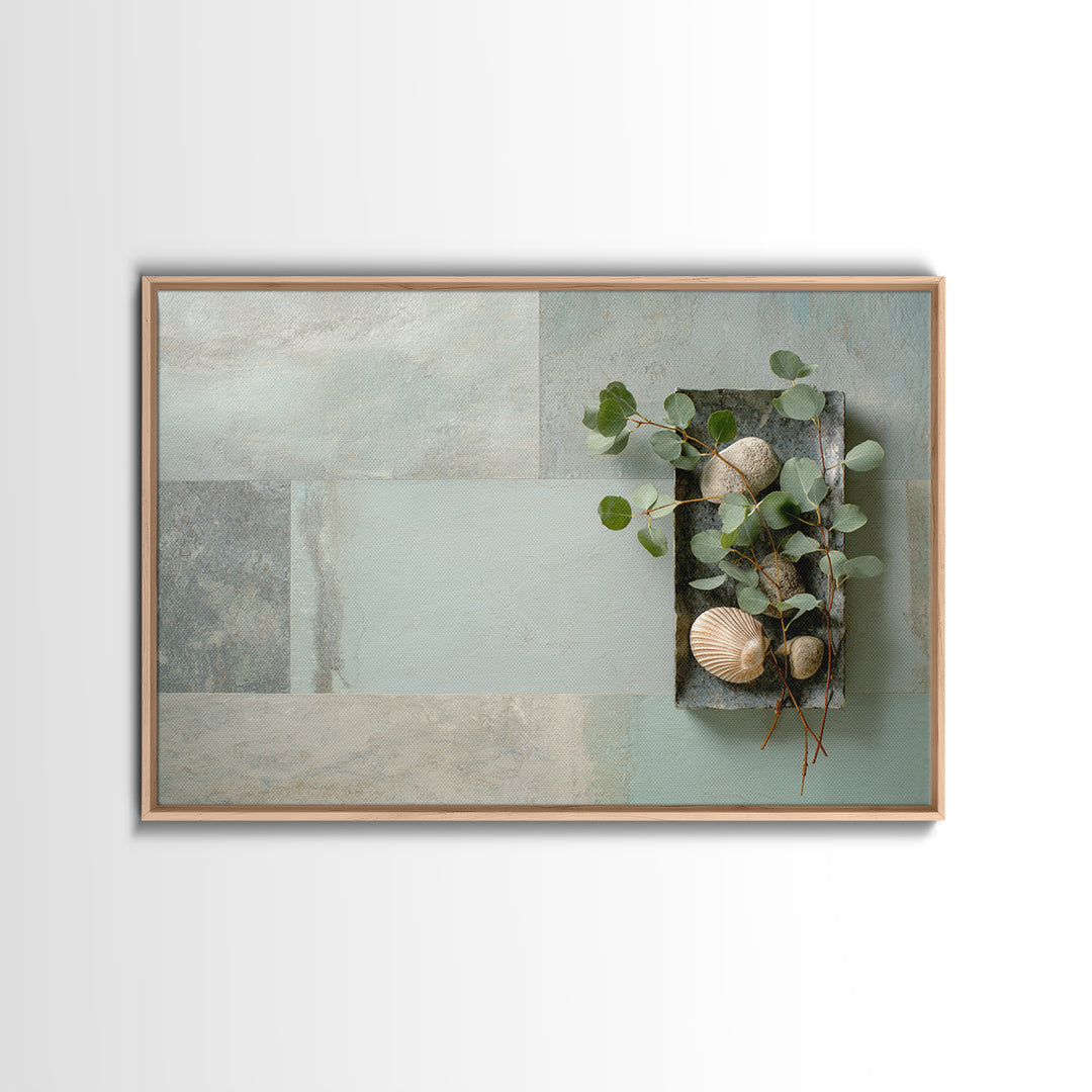 Tropical Trail Hike Landscape for Wellness Mood Canvas Print, Fitness Studio Art, Digital Art Print, Gym Decor, Oil Painting, FSA-3x2-49