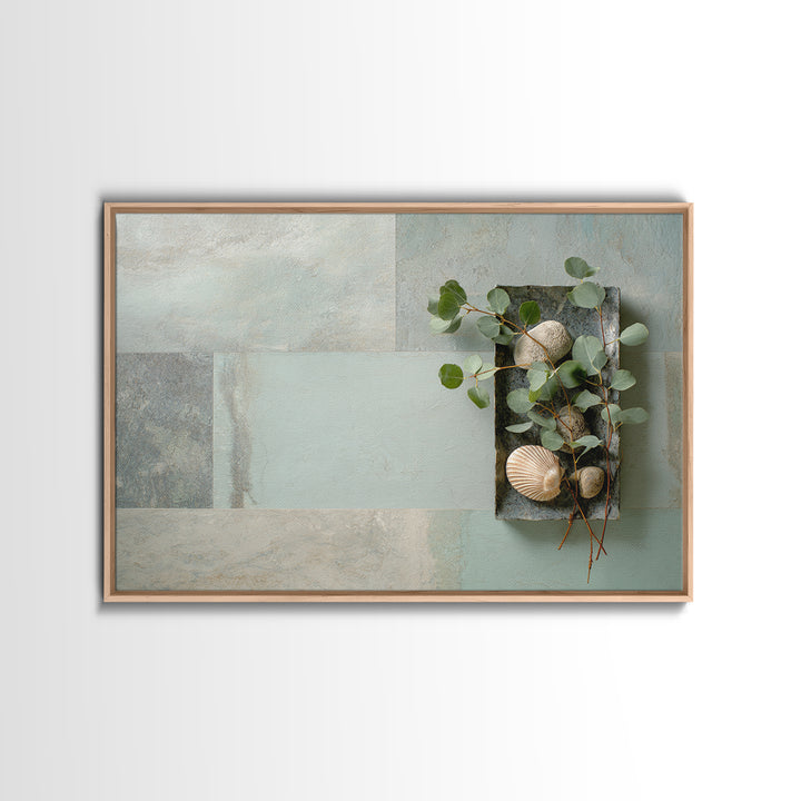 Tropical Trail Hike Landscape for Wellness Mood Canvas Print, Fitness Studio Art, Digital Art Print, Gym Decor, Oil Painting, FSA-3x2-49