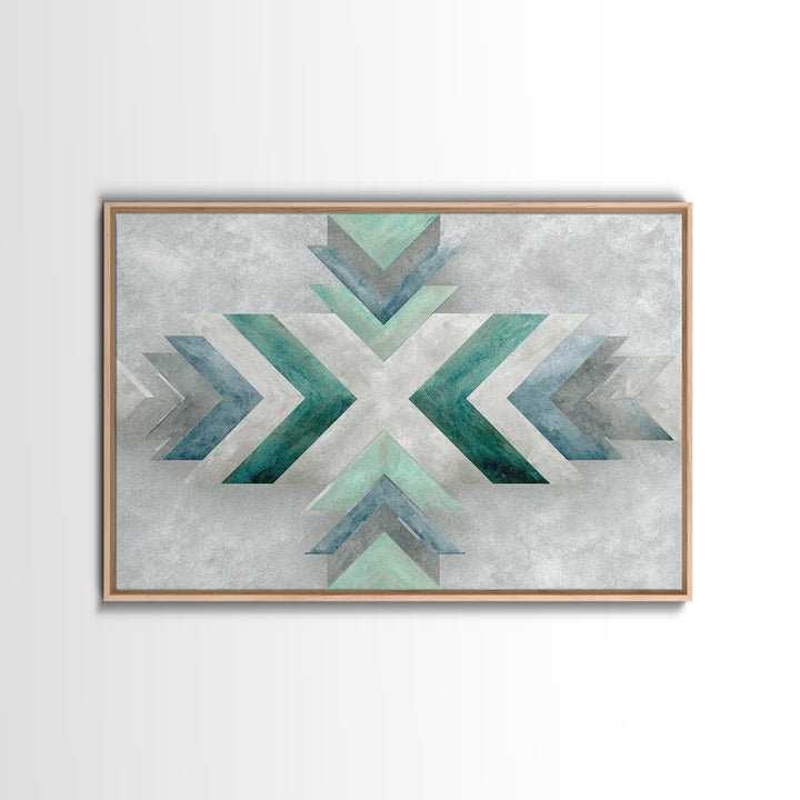 Minimal Motivational Symbol Using Arrows and Shapes Framed Canvas Print, Fitness Studio Art, Fitness, Gym Decor, Abstract Art, FSA-3x2-65