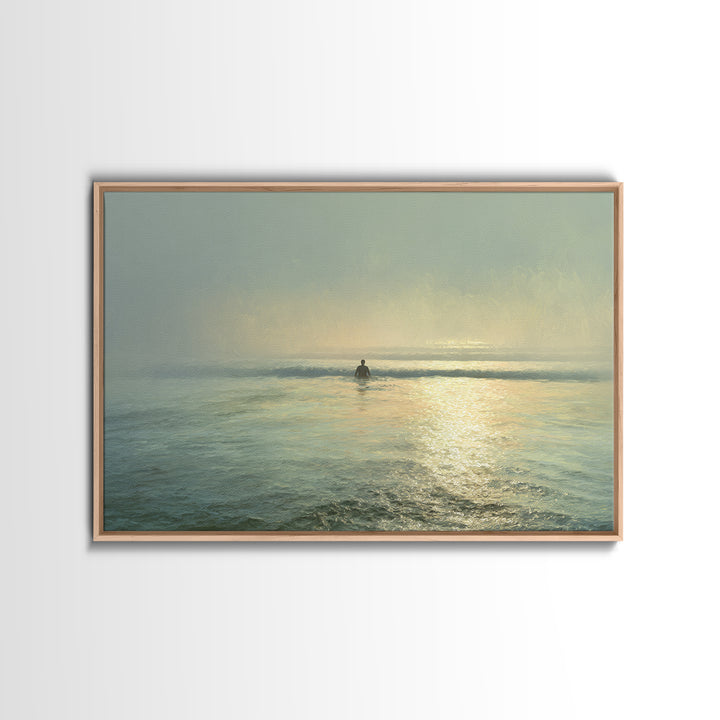 Swimmer Emerging Through Water Texture Canvas Print, Fitness Studio Art, Digital Art Print, Gym Decor, Abstract Art, Motion, FSA-3x2-94