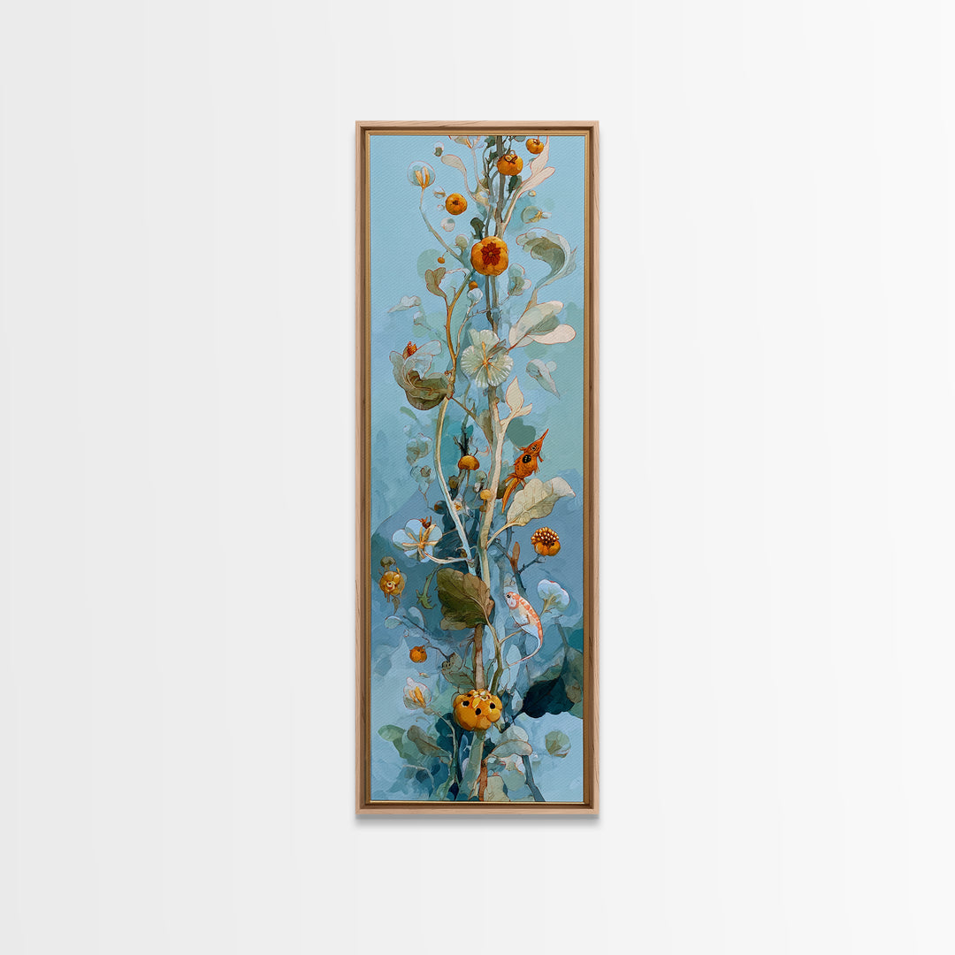 Enchanted Forest Path Glowing Canvas Print, Fairy Tale Art, Minimalist Decor, Living Room Decor, Oil Painting, Storybook, FTA-1x3-13