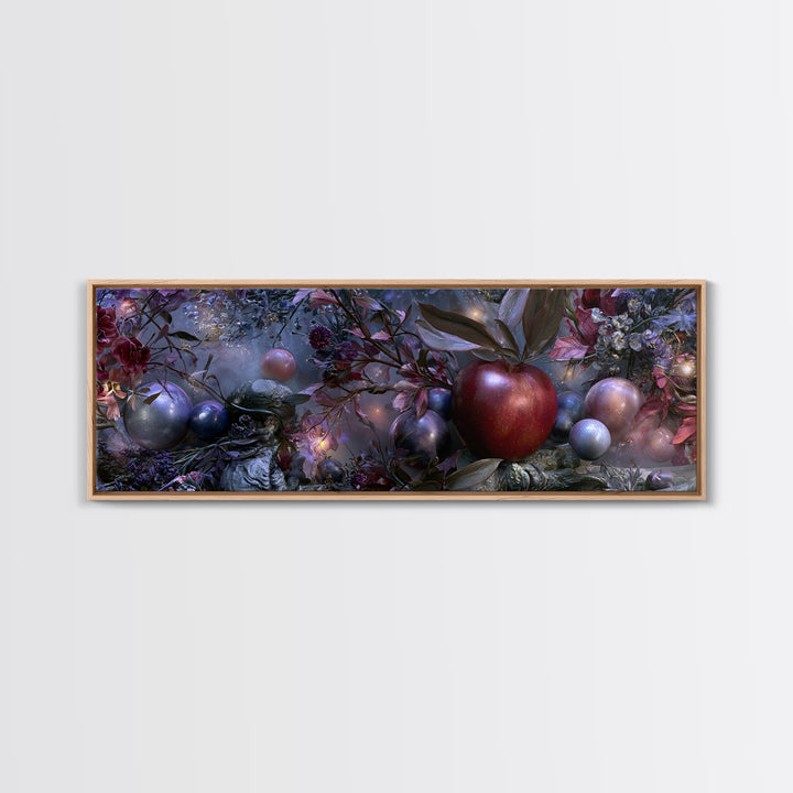 Enchanted Apple with Deep Red Shine Canvas Print, Fairy Tale Art, Gallery Decor, Living Room Decor, Fine Art, Storybook, FTA-3x1-36