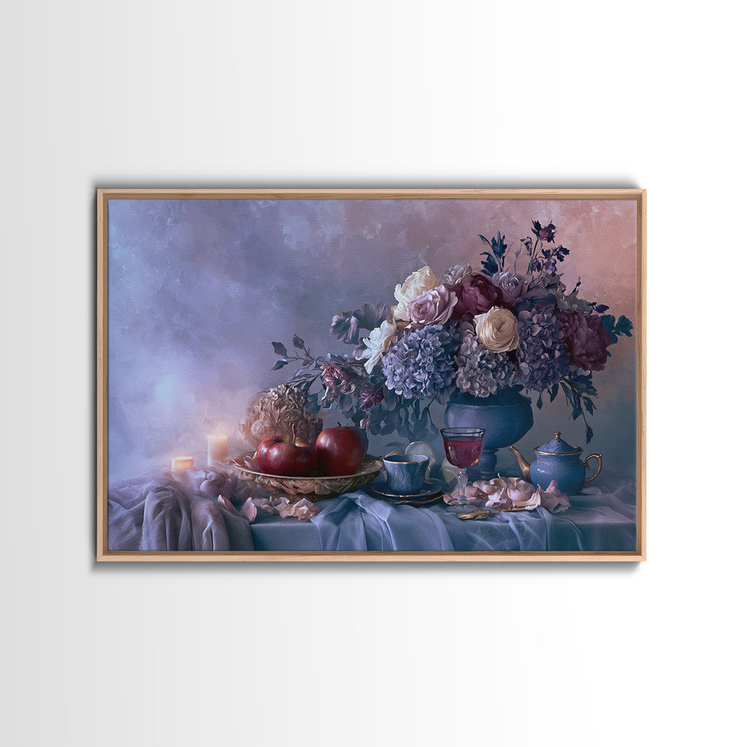 Enchanted Apple with Deep Red Shine Framed Canvas Print, Fairy Tale Art, Whimsical Wall Art, Living Room Decor, Storybook, FTA-3x2-24