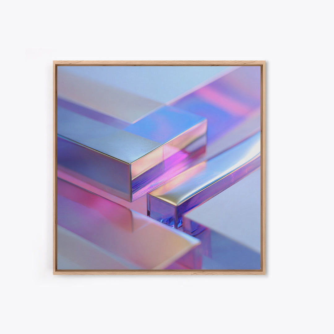 Smooth Titanium Shapes Canvas Print, Futuristic Art, Modern Wall Art, Living Room Decor, Abstract Art, Future, Victorian Decor, FUT-1x1-23