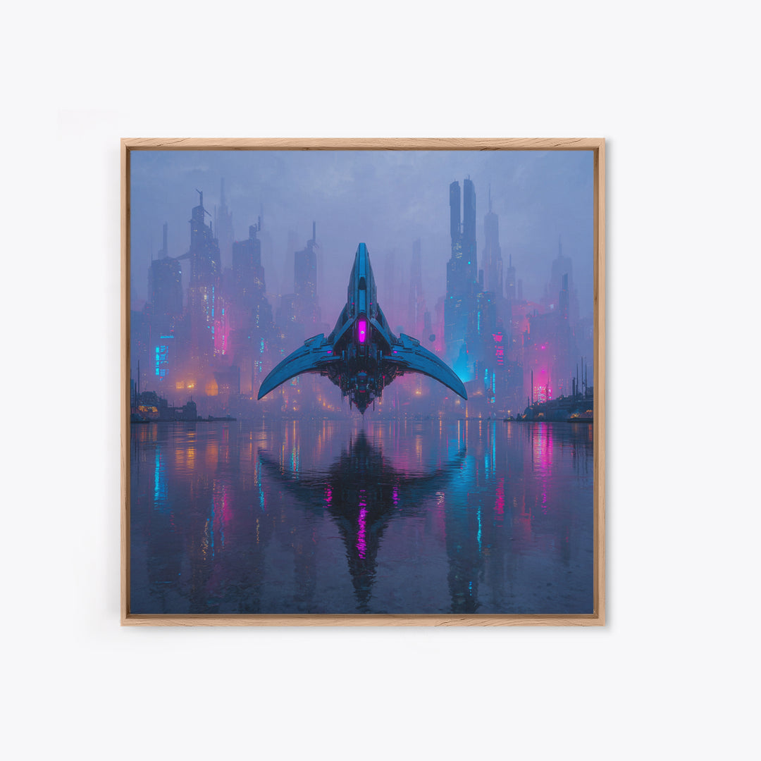 Future Ocean Lab Canvas Print, Futuristic Art, Wall Art, Living Room Decor, Fine Art, Future, Printable Art, Unique Wall Art, FUT-1x1-87