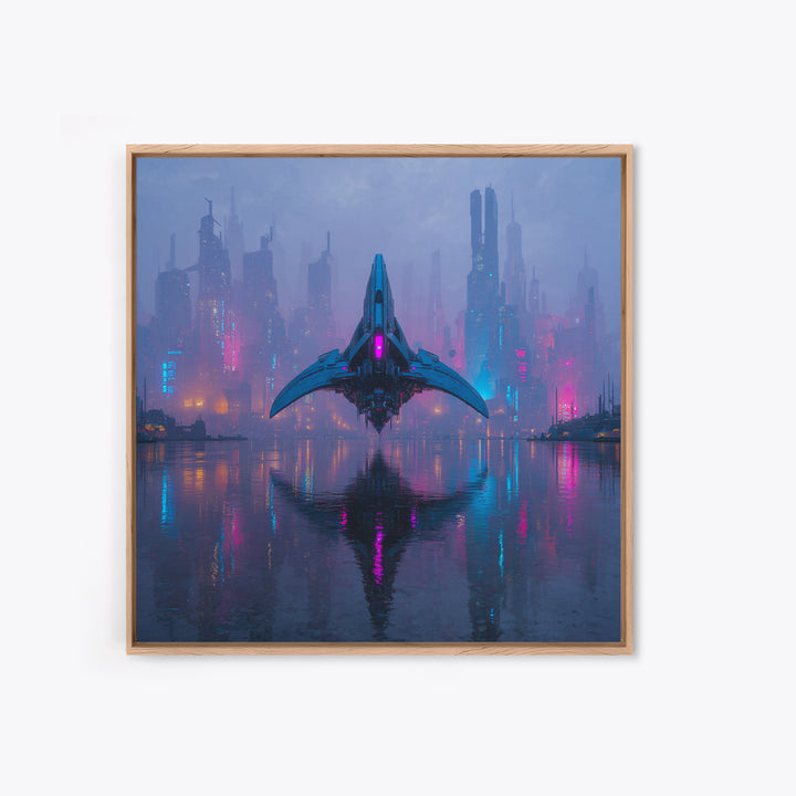 Future Ocean Lab Canvas Print, Futuristic Art, Wall Art, Living Room Decor, Fine Art, Future, Printable Art, Unique Wall Art, FUT-1x1-87