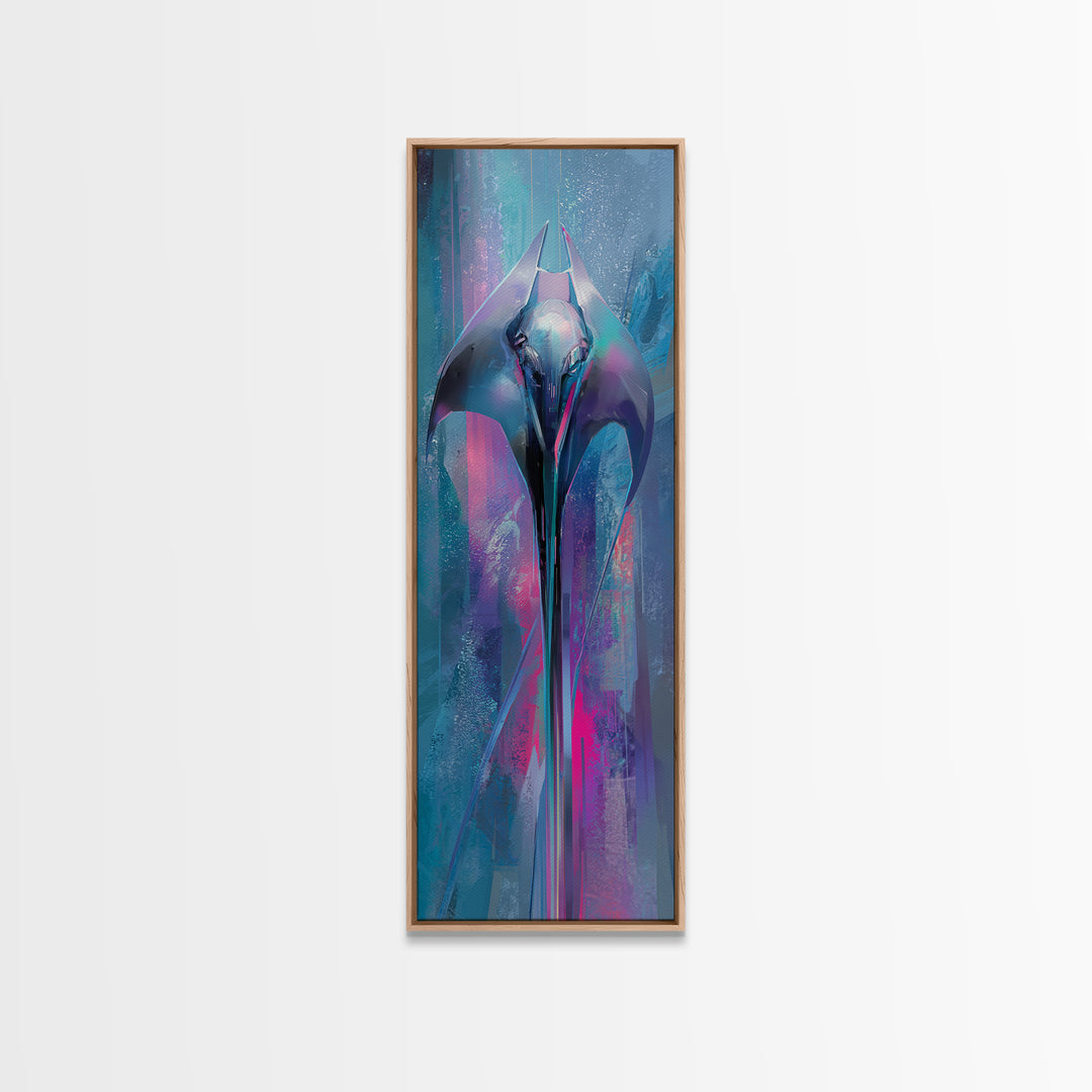 Future Ocean Lab Framed Canvas Print, Futuristic Art, Modern Wall Decor, Living Room Decor, Fine Art, Future, Home Decor, FUT-1x3-3