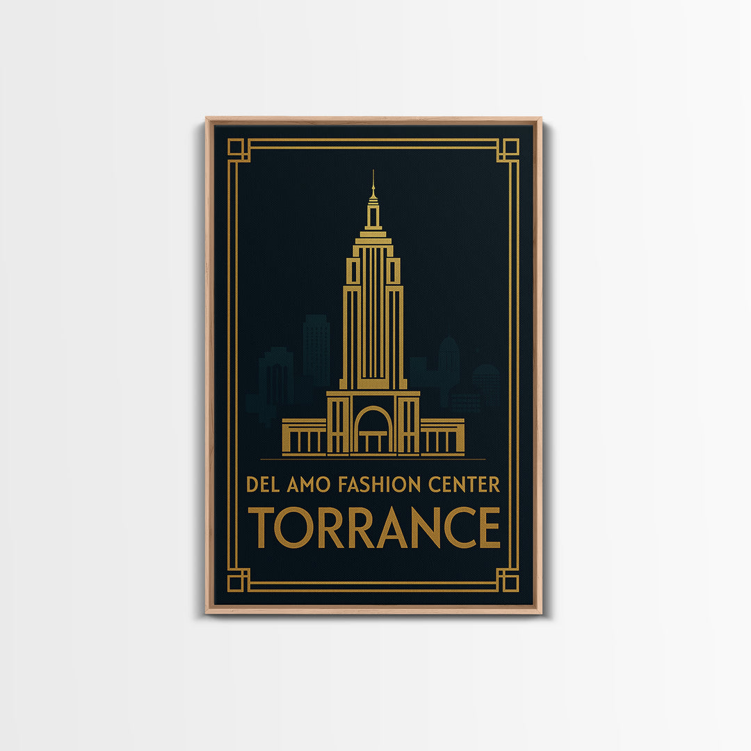 Torrance California Travel Poster, Canvas Print, Luxury Art Deco Poster, Torrance City Art, Wall Decor, Fine Art Print, Travel Art Print