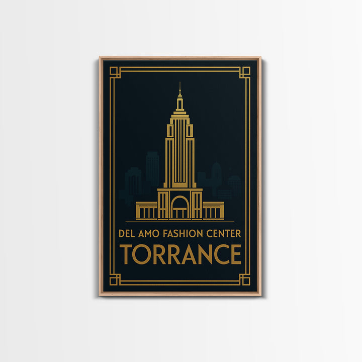 Torrance California Travel Poster, Canvas Print, Luxury Art Deco Poster, Torrance City Art, Wall Decor, Fine Art Print, Travel Art Print