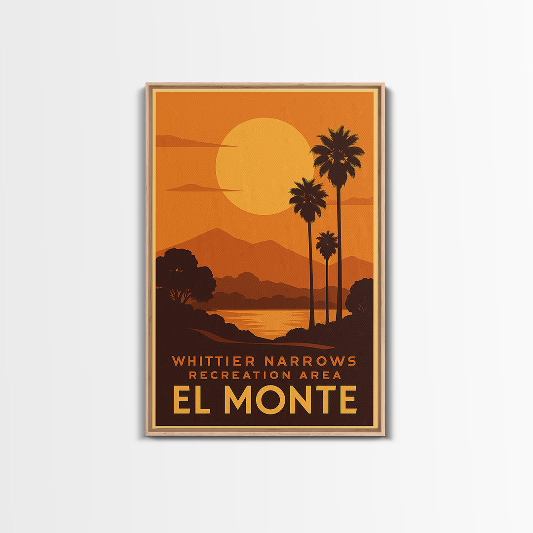 El Monte Travel Poster, Canvas Print, Gold Art Deco Poster Art, El Monte Travel Art, Modern Wall Decor, City Travel Prints, City Art Print