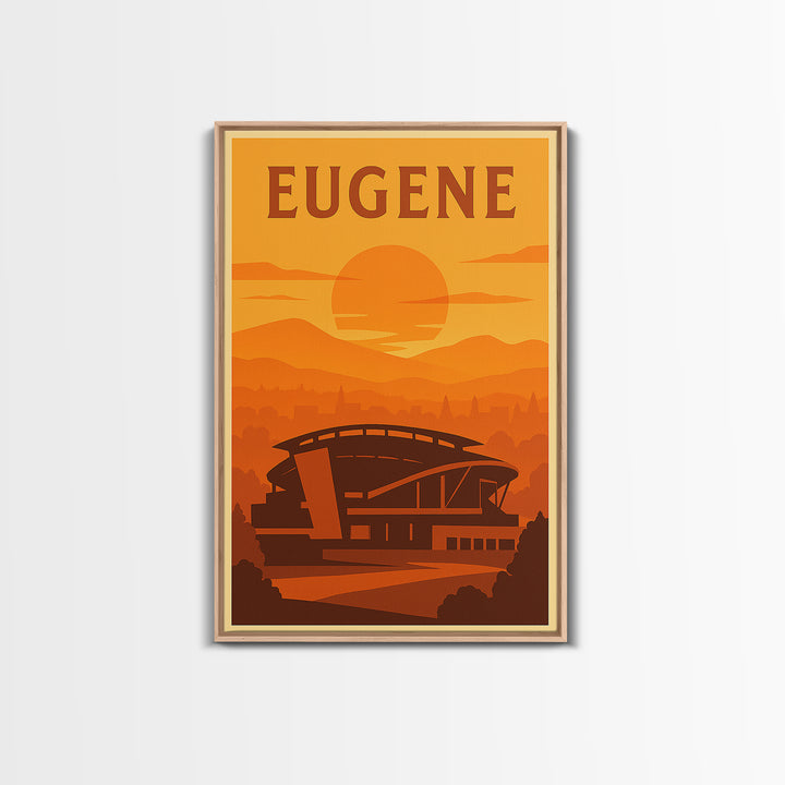 Eugene Oregon Travel Poster, Canvas Print, Vintage Deco Wall Art, Eugene Art Print, Gift For Travelers, Travel Poster Set, Travel Wall Art