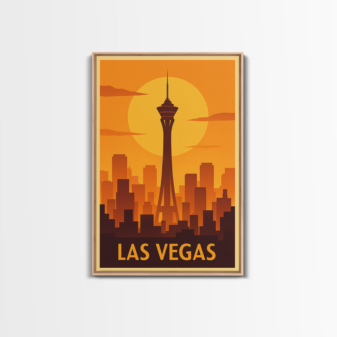 Las Vegas Travel Poster, Canvas Print, Vintage Deco Wall Art, Las Vegas Travel Art, Vintage Travel Art, Vintage Travel Print, Design 7