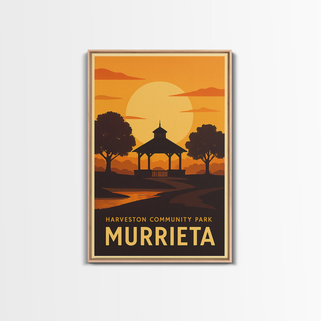 Murrieta Travel Poster, Canvas Print, Golden Travel Poster Art, Murrieta Wall Art, Travel Art Print, Retro Travel Print, Travel Wall Decor