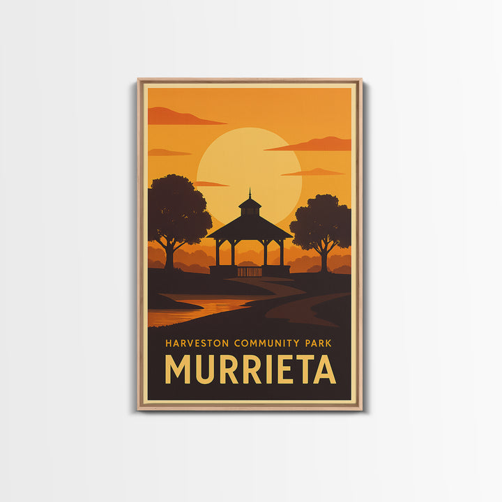 Murrieta Travel Poster, Canvas Print, Golden Travel Poster Art, Murrieta Wall Art, Travel Art Print, Retro Travel Print, Travel Wall Decor