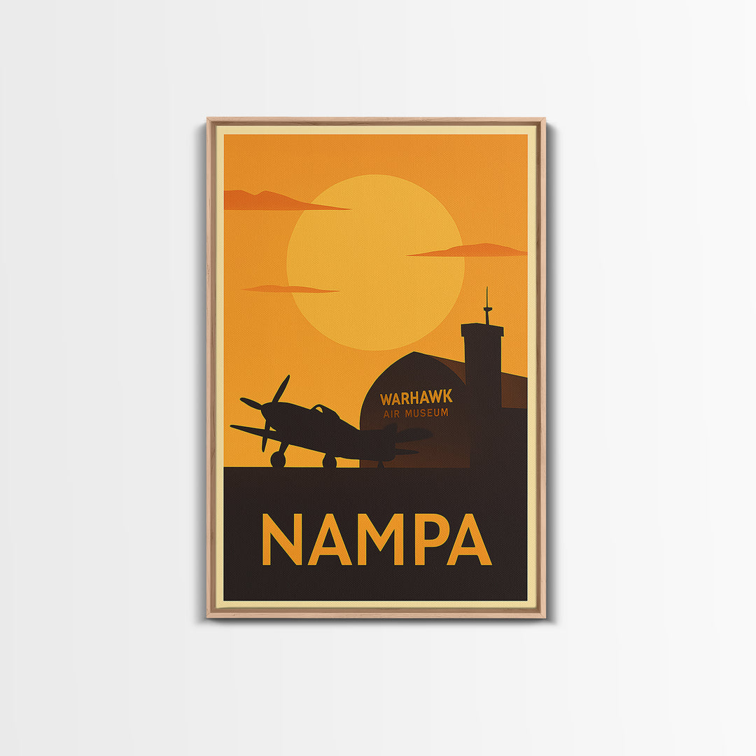 Nampa Travel Poster, Canvas Print, Gold Art Deco Poster Art, Nampa Travel Art, Wanderlust Decor, Travel Wall Art, Watercolor Skyline