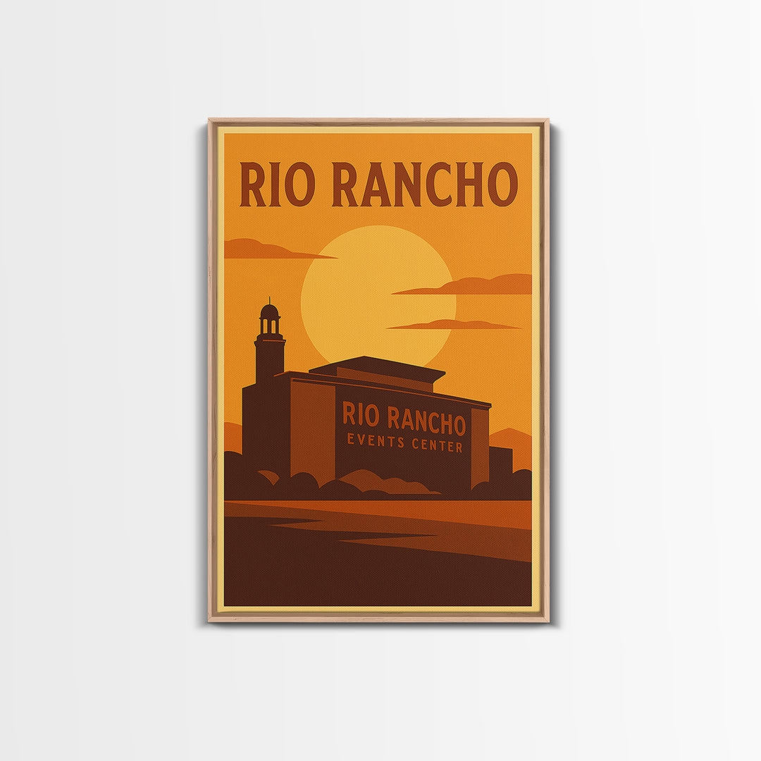 Rio Rancho New Mexico Travel Poster, Canvas Print, Vintage Deco Wall Art, Rio Rancho Poster Print, Mid Century Wall Art, Gift For Travelers