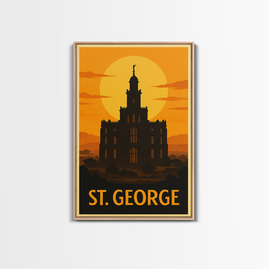 St George Travel Poster, Canvas Print, Golden Travel Poster Art, St Ge ...