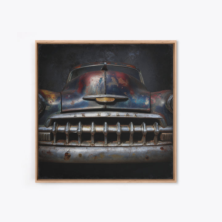 Classic Muscle Car Front Grill Canvas Print, Garage Art, Modern Decor, Garage Decor, Fine Art, Motor, Home Decor, Wall Decor, GAR-1x1-49