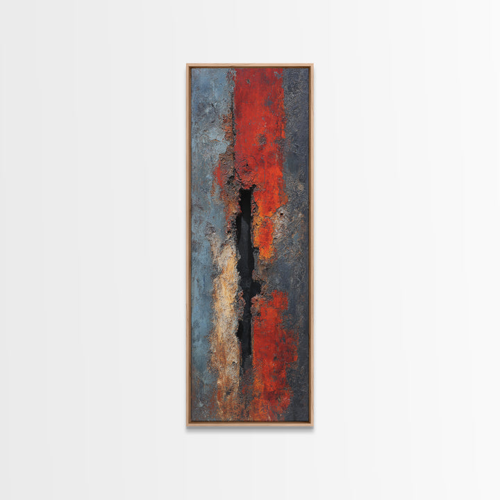 Steel and Rust Texture Abstract Panel Canvas Print, Garage Art, Fall Wall Art, Garage Decor, Fine Art, Motor, Sports Posters, GAR-1x3-11