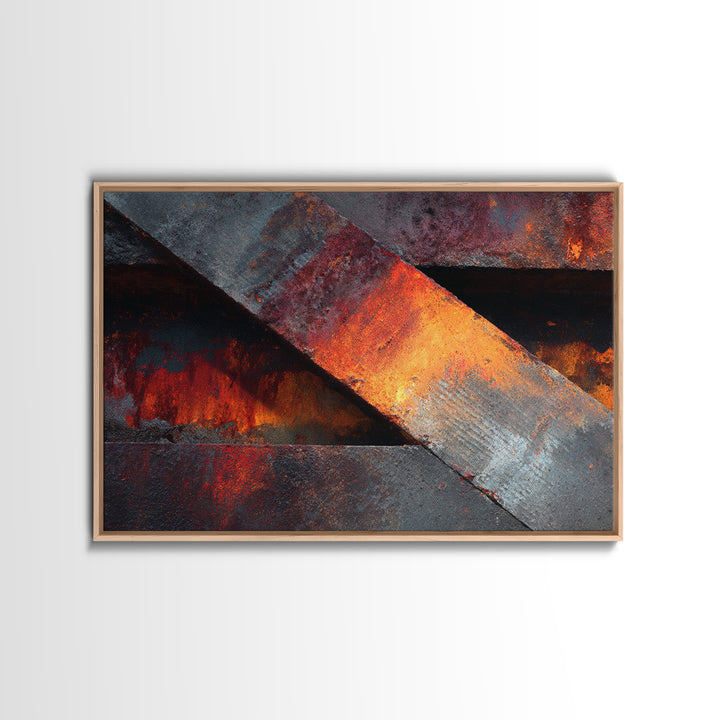 Black and Red Racing Stripe Abstraction Canvas Print, Garage Art, Man Cave Decor, Garage Decor, Abstract Art, Motor, GAR-3x2-16