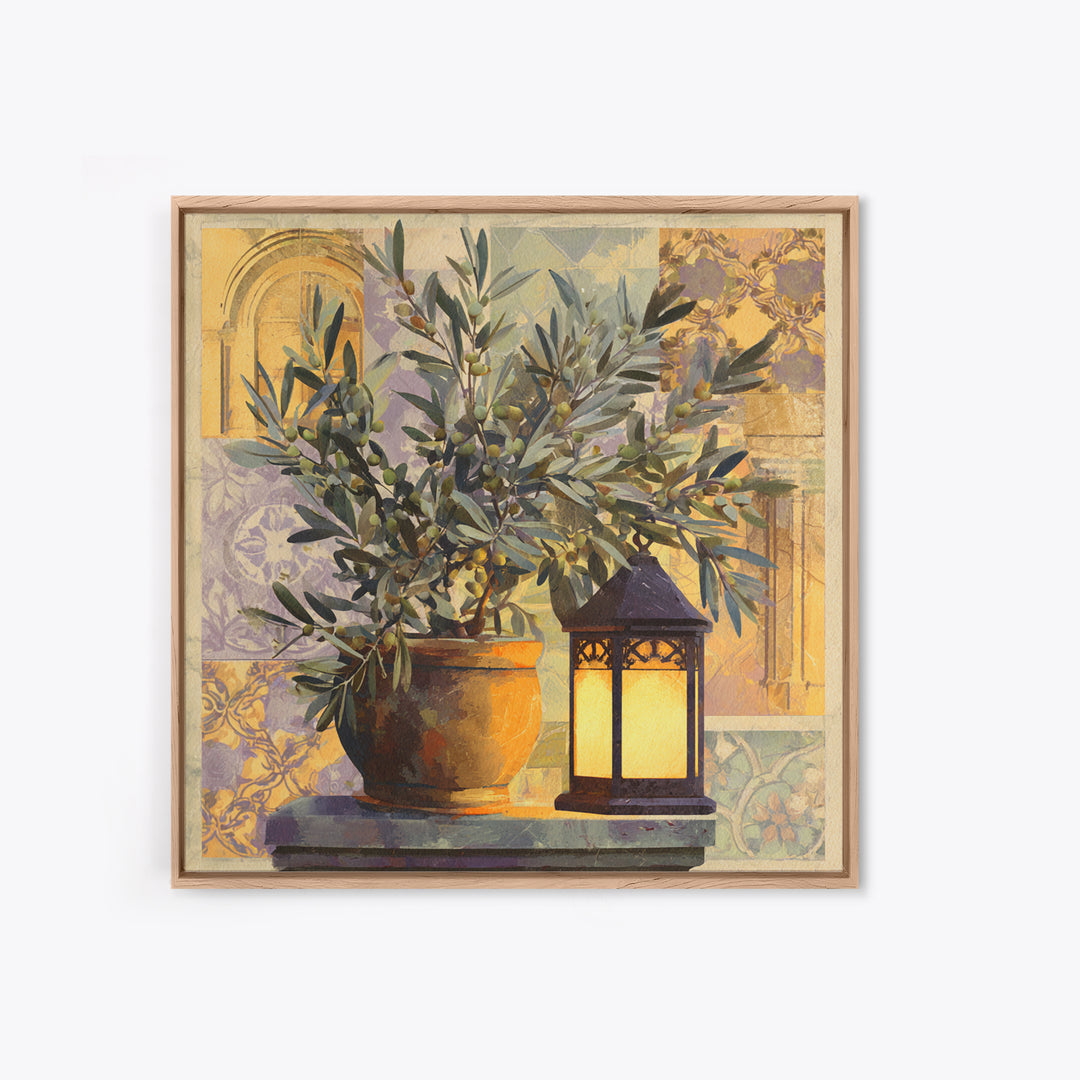 Olive Branch Still Life Canvas Print, Guest Bedroom Art, Minimalist Wall Art, Bedroom Decor, Fine Art, Guest, Luxury Decor, GBA-1x1-17