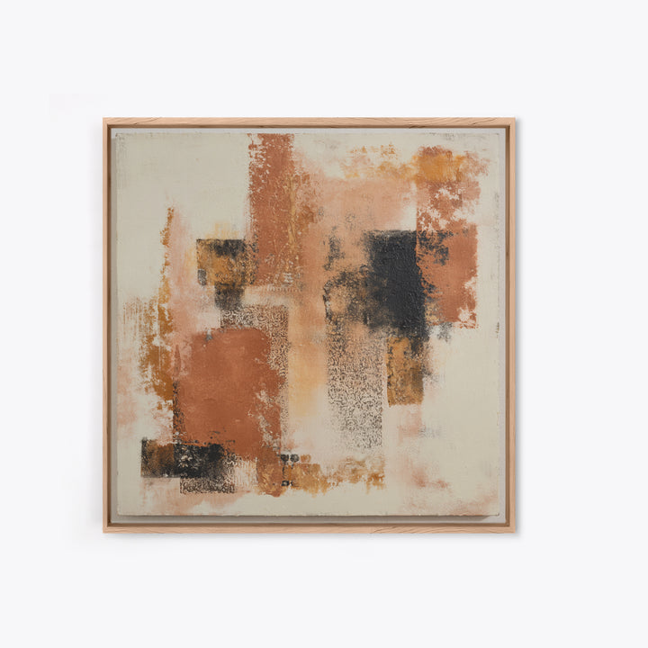Warm Terracotta Shapes Canvas Print, Guest Bedroom Art, Set of 3 Wall Art, Bedroom Decor, Fine Art, Guest, Bedroom Prints, GBA-1x1-22