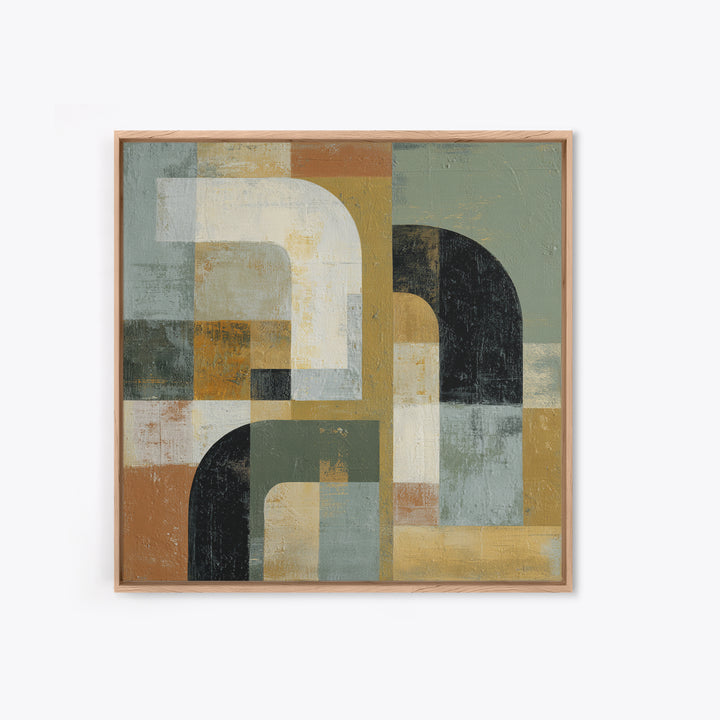 Warm Abstract Arches Framed Canvas Print, Guest Bedroom Art, Living Room Decor, Bedroom Decor, Guest, Farmhouse Wall Art, GBA-1x1-27