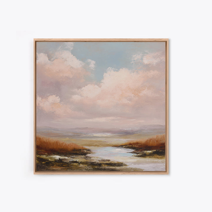 Romantic Cloudscape in Blush and Ivory Canvas Print, Guest Bedroom Art, Set of 3 Wall Art, Bedroom Decor, Fine Art, Guest, GBA-1x1-35