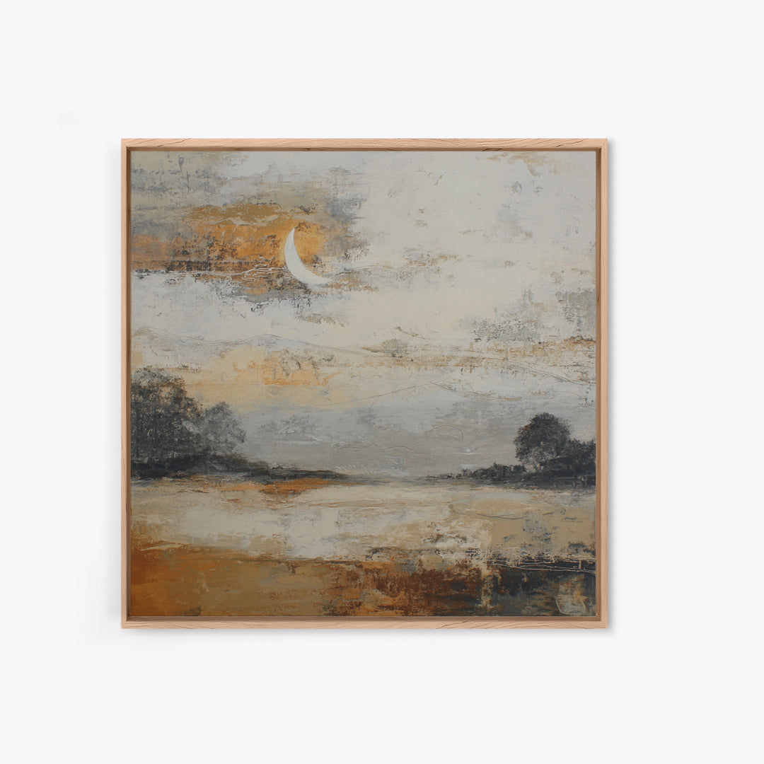 Quiet Lake Landscape at Early Morning Canvas Print, Guest Bedroom Art, Funky Wall Art, Bedroom Decor, Fine Art, Guest, GBA-1x1-50