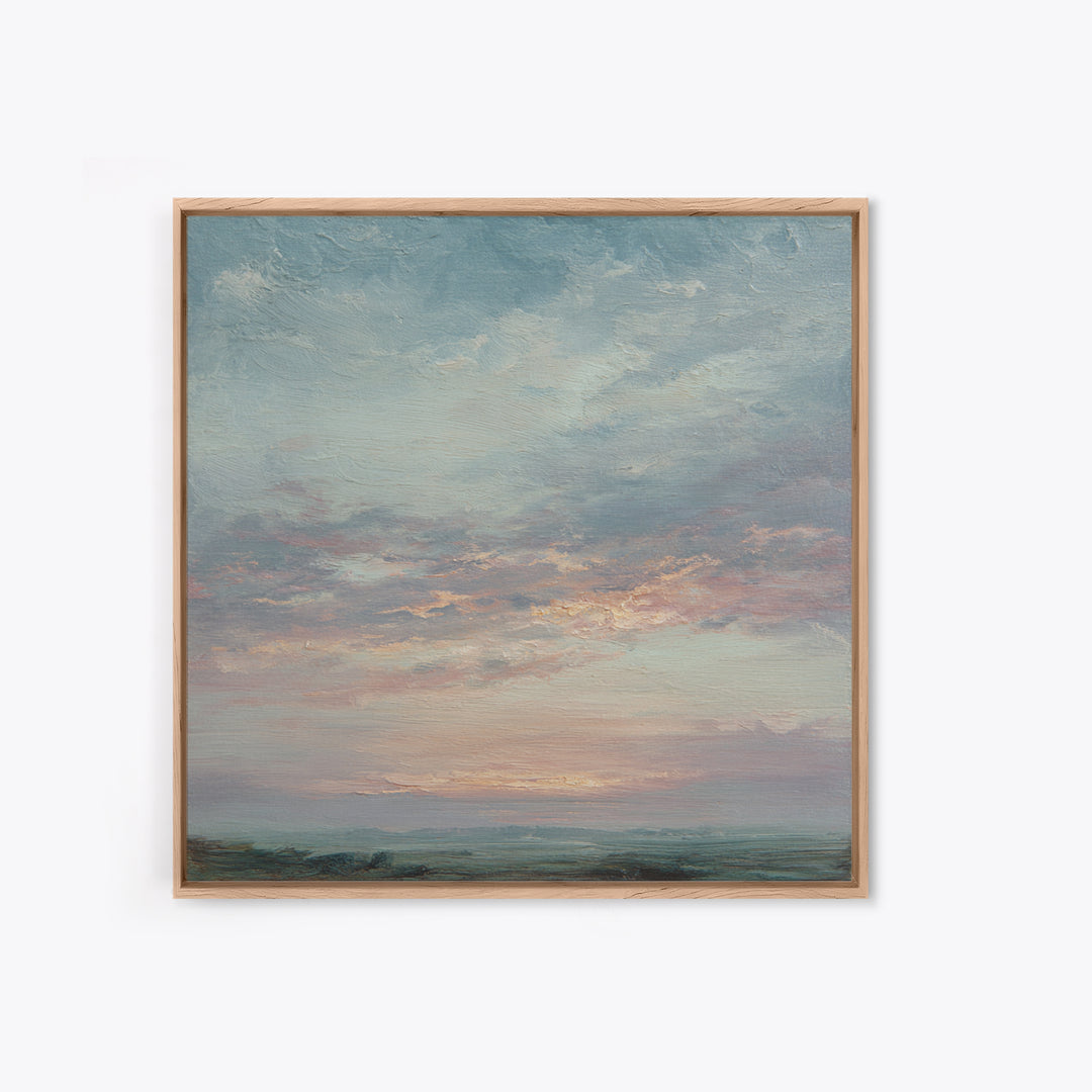 Romantic Cloudscape in Blush and Ivory Canvas Print, Guest Bedroom Art, New Home, Bedroom Decor, Fine Art, Guest, GBA-1x1-59