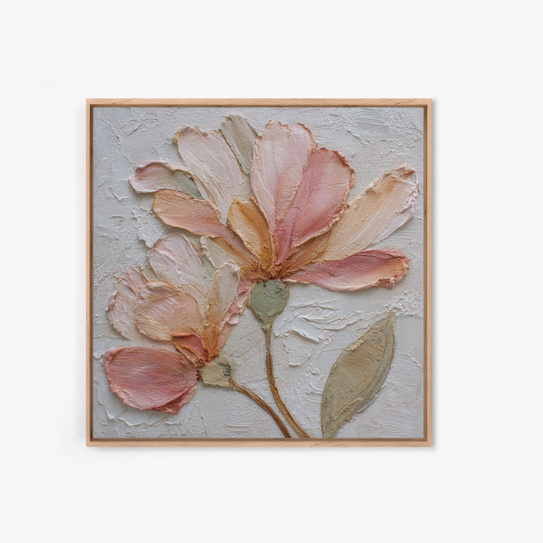 Gentle Botanical Line Drawing Trio Framed Canvas Print, Guest Bedroom Art, Bedroom Wall Art, Bedroom Decor, Watercolor Art, GBA-1x1-6