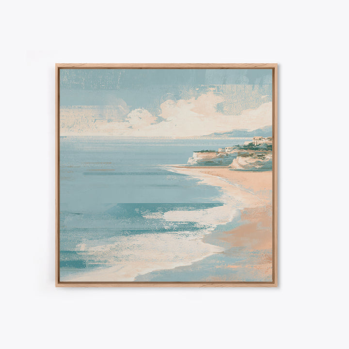 Coastal Dunes in Pale Blue and Sand Canvas Print, Guest Bedroom Art, Room Decor, Bedroom Decor, Fine Art, Guest, GBA-1x1-77