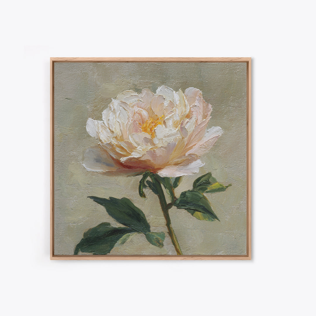 Neutral Peony Painting Canvas Print, Guest Bedroom Art, Textured Painting, Bedroom Decor, Fine Art, Guest, Wall Art Prints, GBA-1x1-81