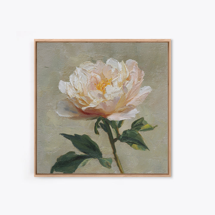 Neutral Peony Painting Canvas Print, Guest Bedroom Art, Textured Painting, Bedroom Decor, Fine Art, Guest, Wall Art Prints, GBA-1x1-81