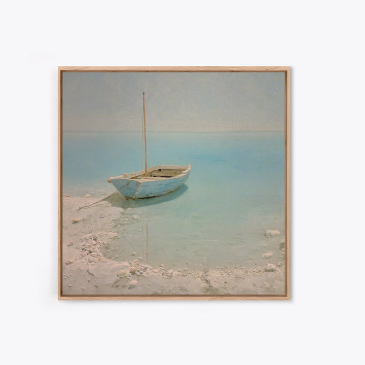 Soft Watercolor Sailboat on Quiet Water Canvas Print, Guest Bedroom Art, Farmhouse Wall Art, Bedroom Decor, Fine Art, Guest, GBA-1x1-90