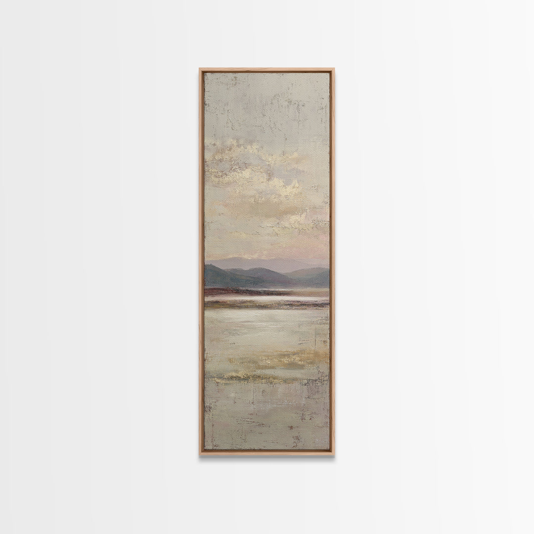 Gentle Rain over Distant Hills Canvas Print, Guest Bedroom Art, Boho Decor, Bedroom Decor, Oil Painting, Guest, Digital Prints, GBA-1x3-12