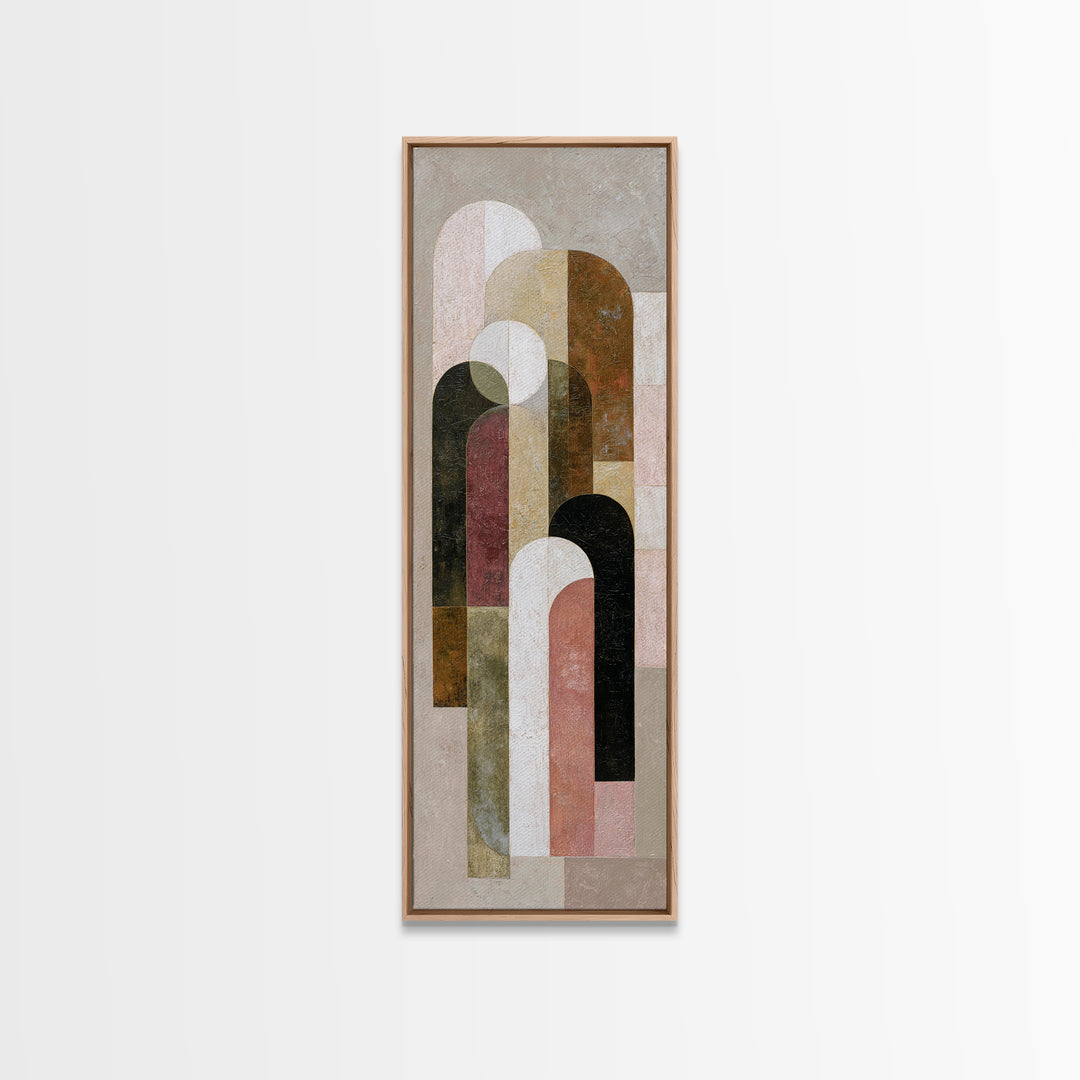 Warm Abstract Arches Framed Canvas Print, Guest Bedroom Art, Home Decor, Bedroom Decor, Fine Art, Guest, Printable Art, GBA-1x3-15
