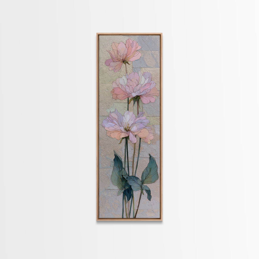 Gentle Botanical Line Drawing Trio Canvas Print, Guest Bedroom Art, Trendy Wall Art, Bedroom Decor, Oil Painting, Guest, GBA-1x3-18