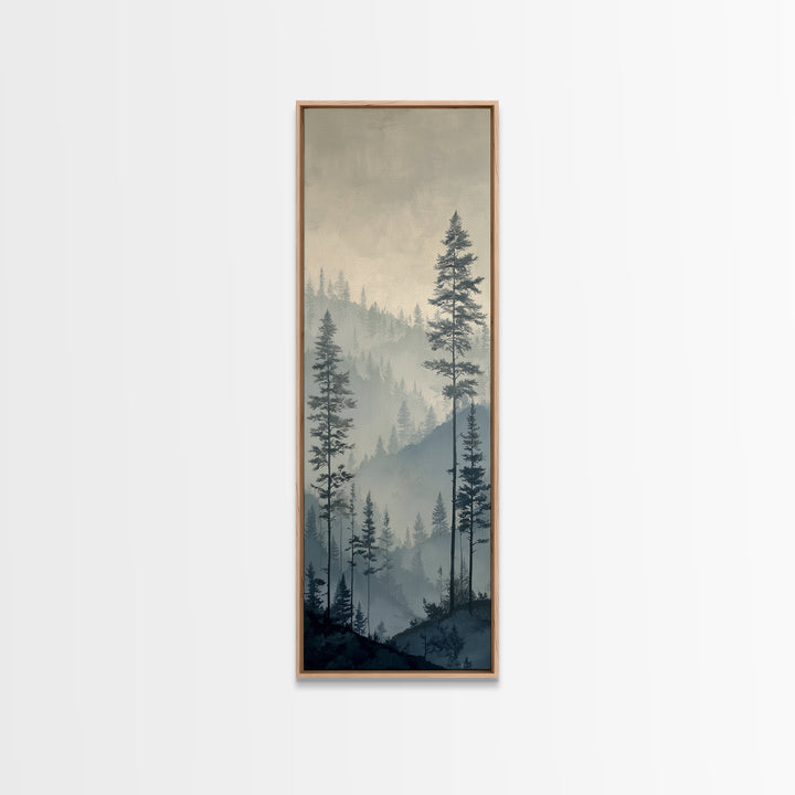 Monochrome Forest Silhouette Canvas Print, Guest Bedroom Art, Wall Decor, Bedroom Decor, Fine Art, Guest, Living Room Decor, GBA-1x3-25